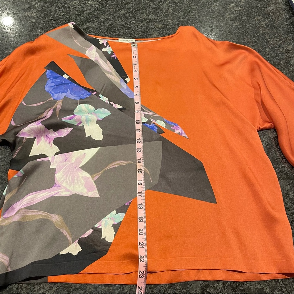 Vintage Dries Van Noten Coral Silk Top Size 40 - Picture 6 of 16